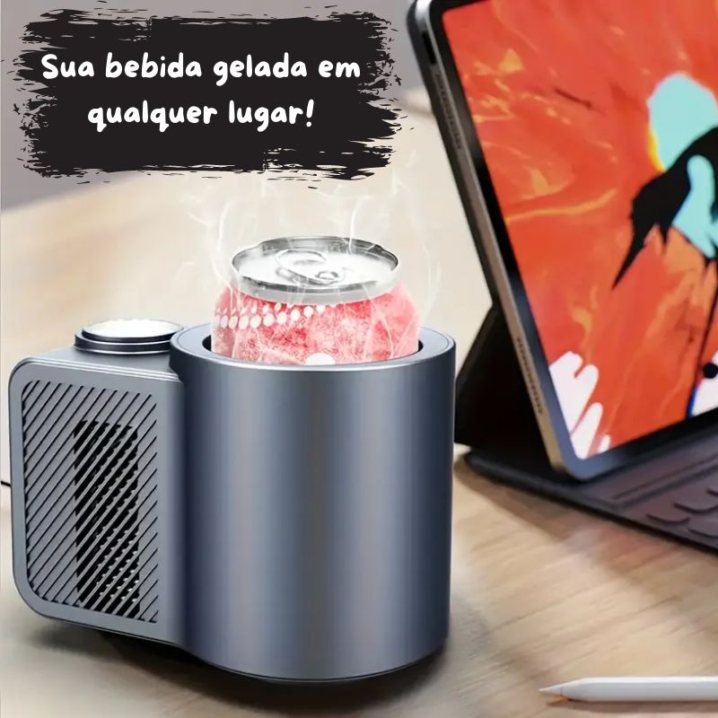 Caneca Inteligente 2 Em 1 - Esquenta e Esfria - Controle De Temperatura Para Aquecer E Resfriar No Carro Com Display De LED, Ideal Para Café, Chá, Água, Leite, Cerveja E Muito Mais